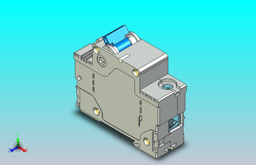 DZ158-125 1P塑料外壳式断路器三维模型202307
