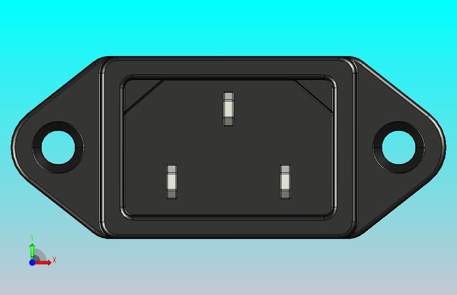 电源插座(面板安装公连接器)