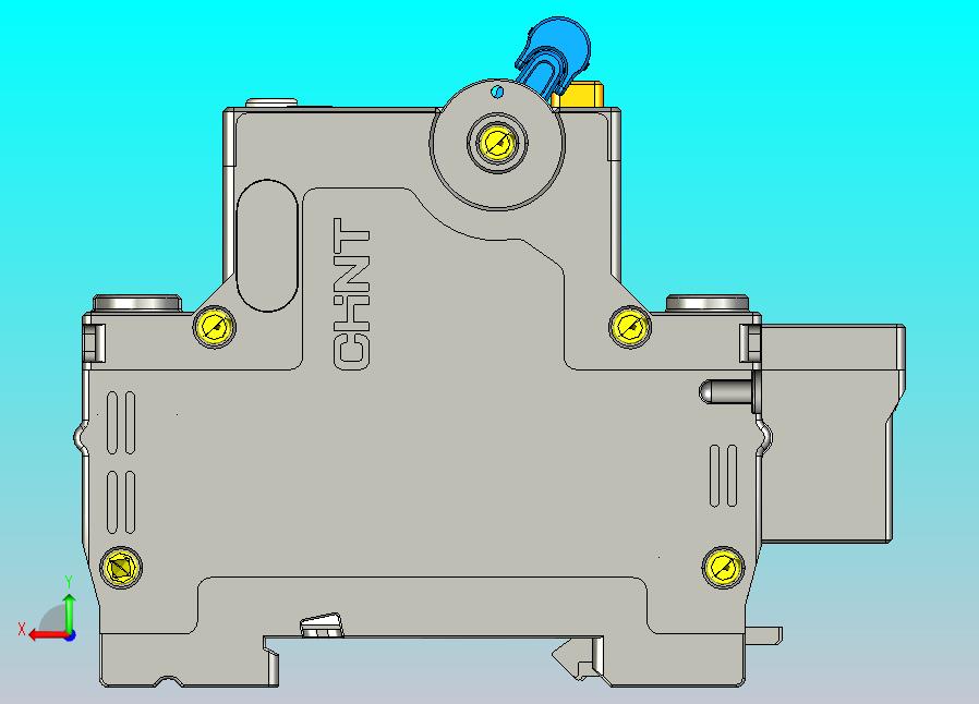 NBPLE-32D 2P剩余电流动作断路器三维模型202010