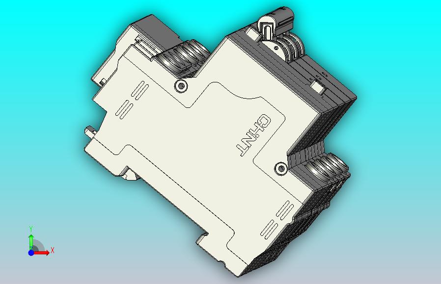 NBPLE-63 3P剩余电流动作断路器三维模型202010