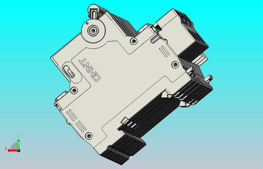 NBPLE-63 3P剩余电流动作断路器三维模型202010