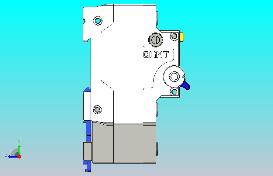 NBPLE-125 1P&N剩余电流动作断路器三维模型202202