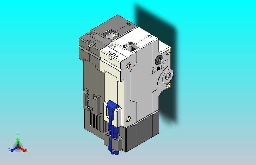 NBPLE-125 1P&N剩余电流动作断路器三维模型202202