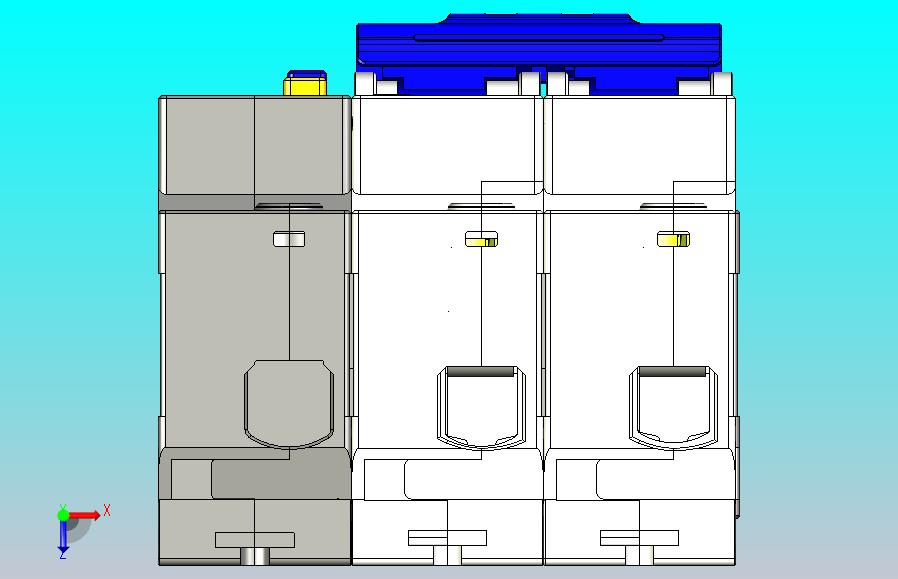NBPLE-125 2P剩余电流动作断路器三维模型202202