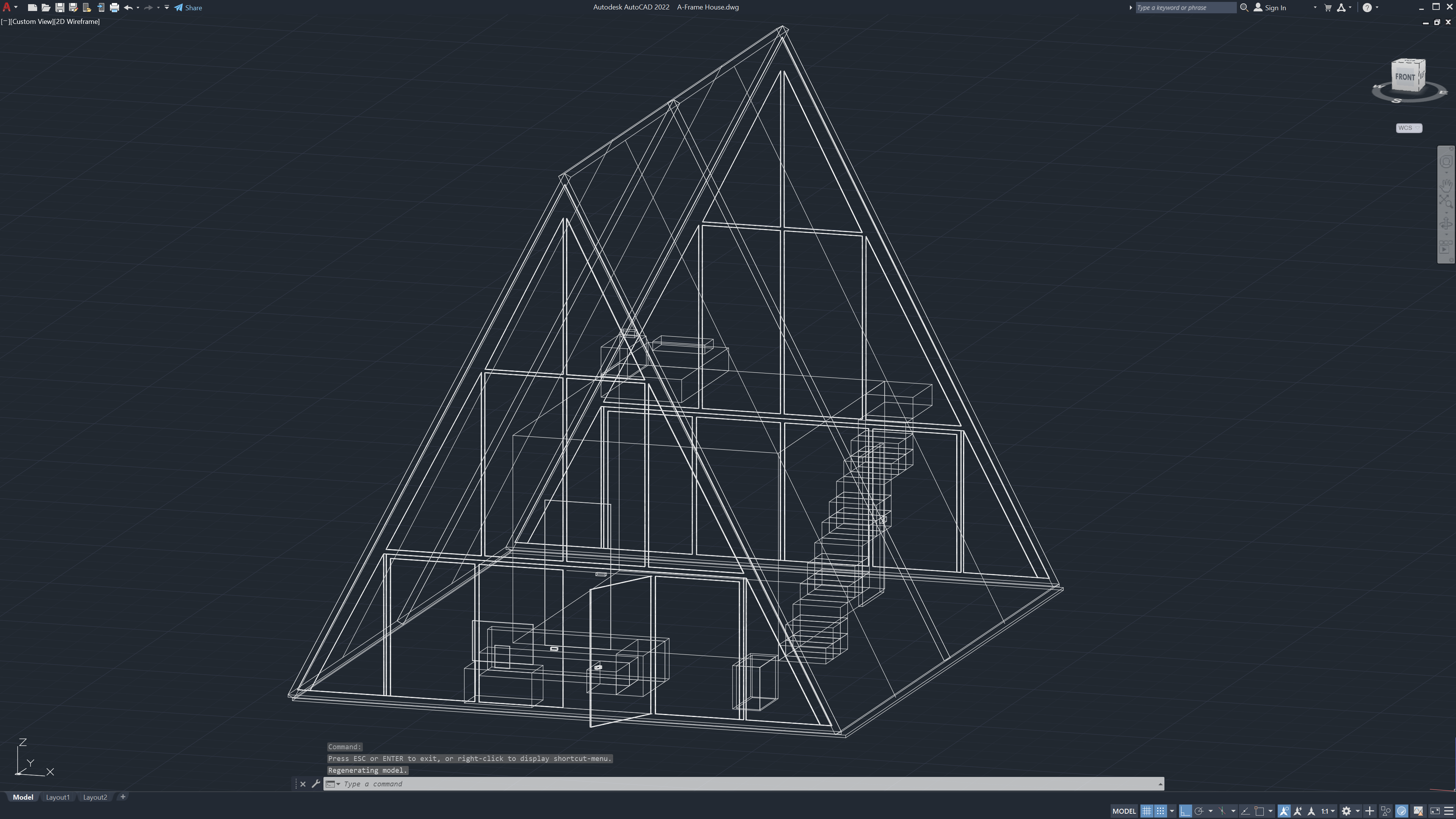 框架房屋 3D 设计