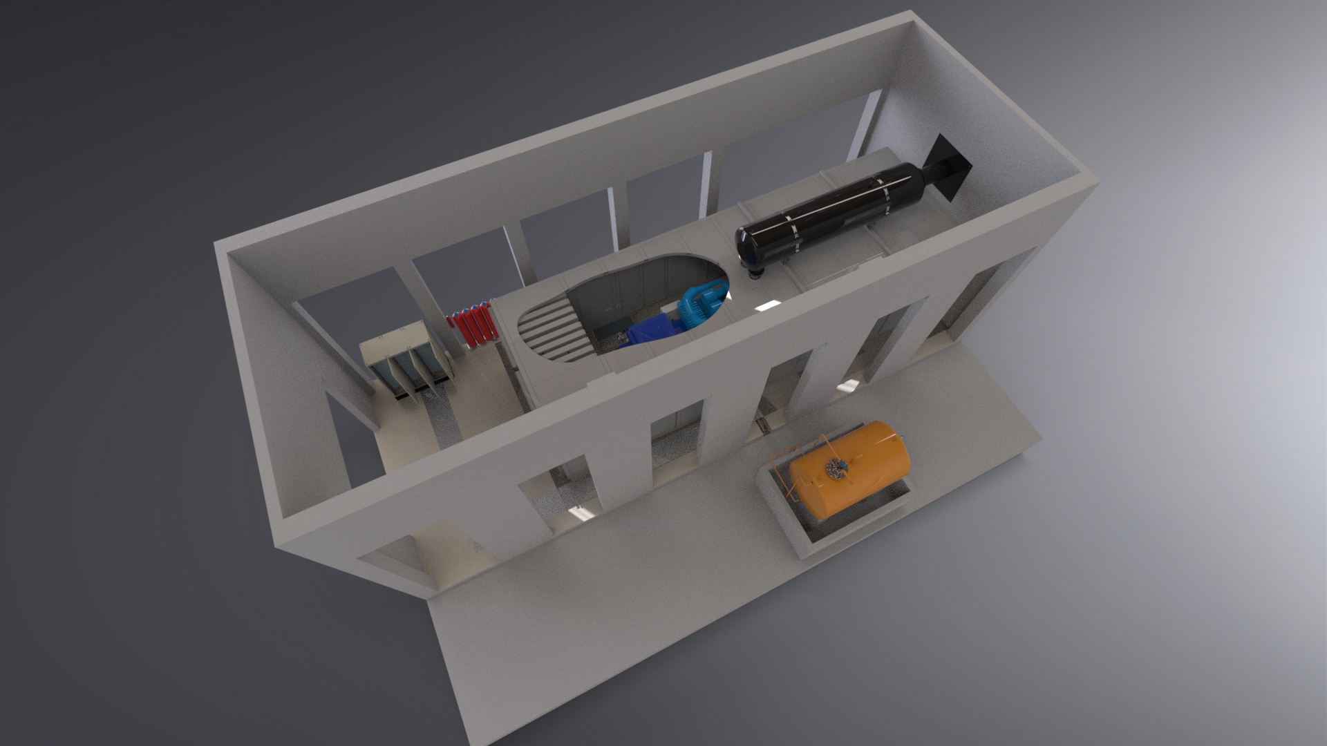 建筑物内的应急柴油发电机1550KVA