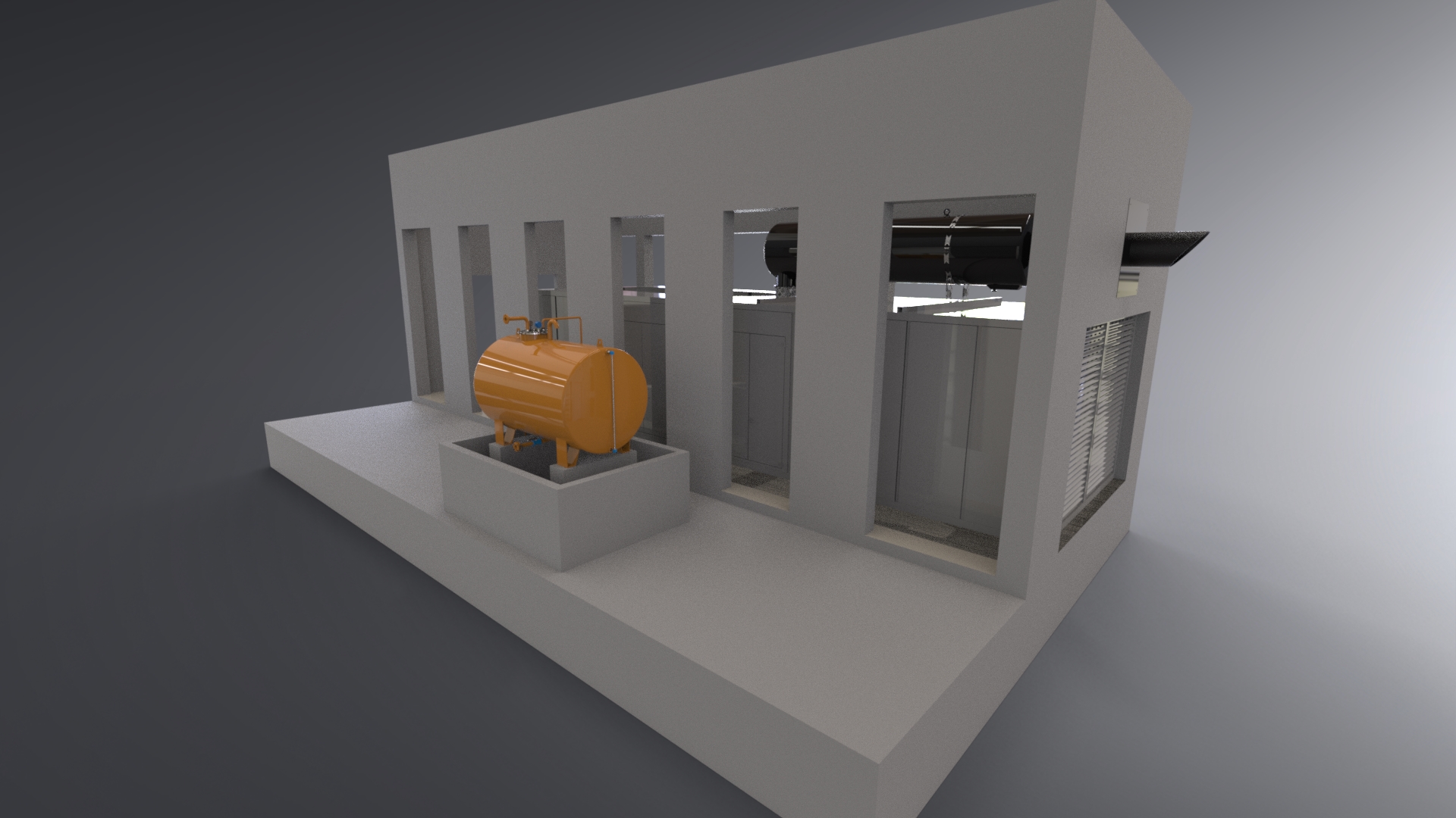建筑物内的应急柴油发电机1550KVA