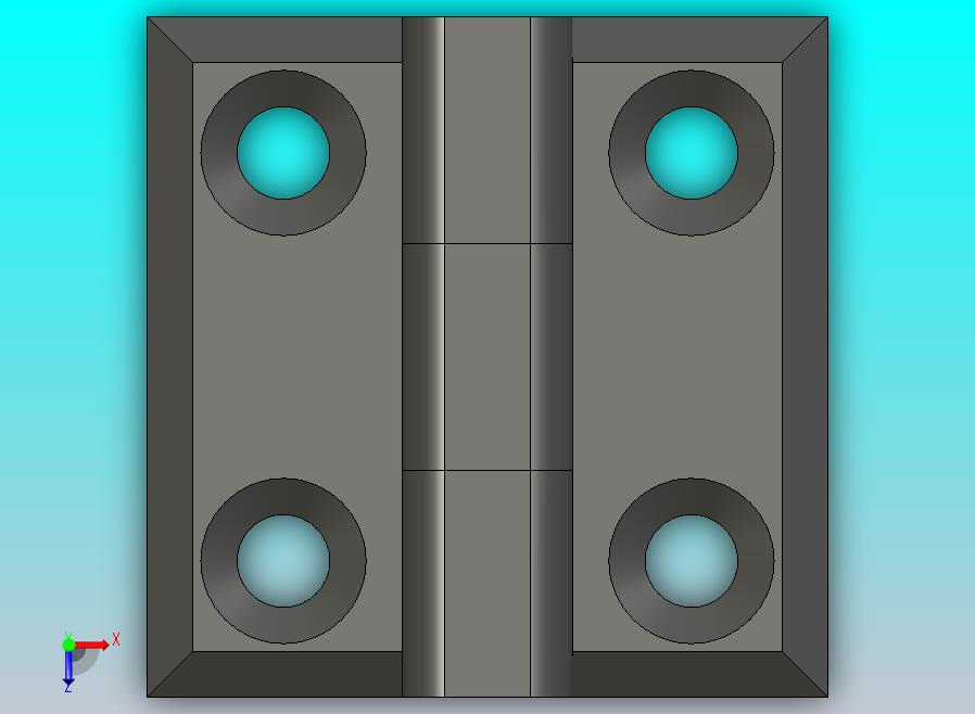 叶片铰链SLDPRT 60x60 4叶片铰链
