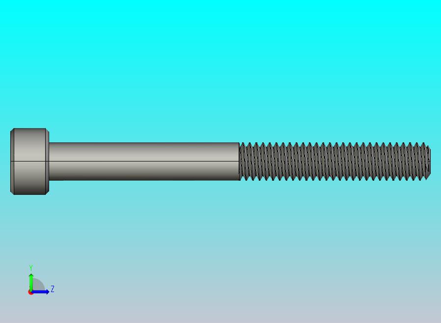 M4 x 0 7mm螺纹40mm长内六角螺钉.STEP