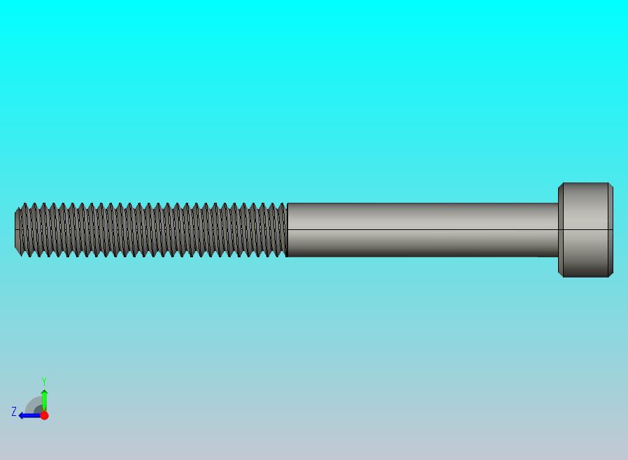 M4 x 0 7mm螺纹40mm长内六角螺钉.STEP