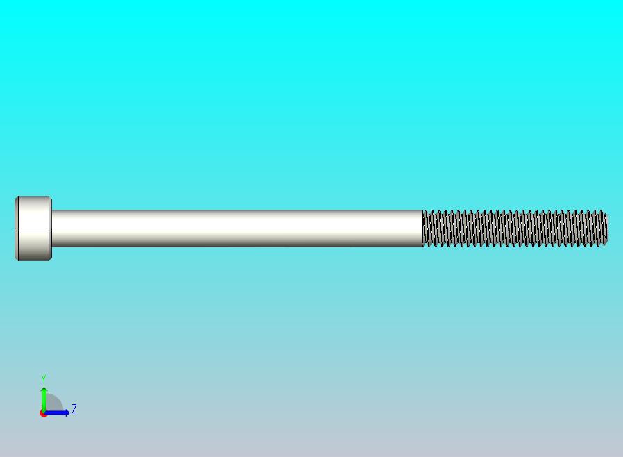 M4 x 0 7mm螺纹60mm长内六角螺钉.IGS