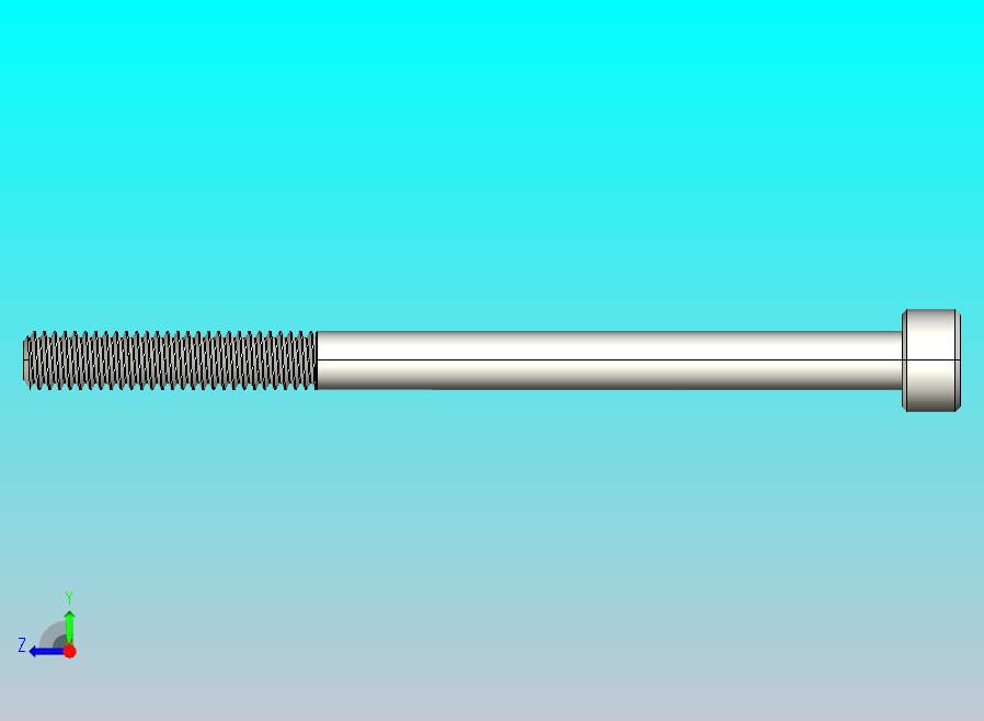 M4 x 0 7mm螺纹60mm长内六角螺钉.IGS
