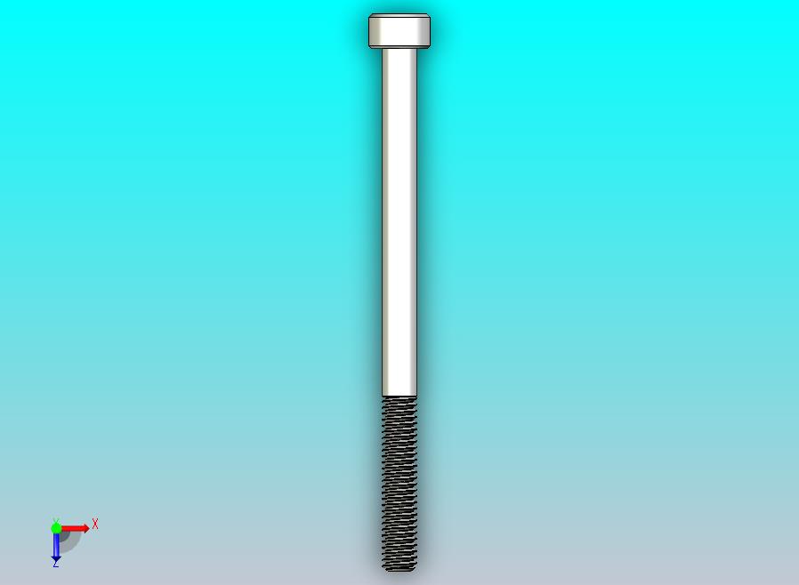M4 x 0 7mm螺纹60mm长内六角螺钉.IGS