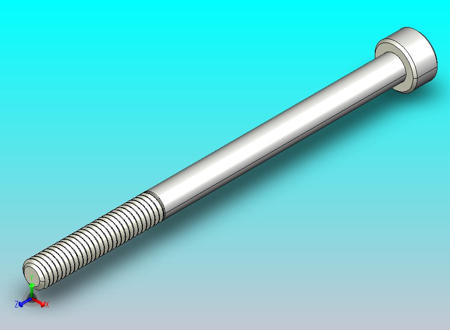 M4 x 0 7mm螺纹60mm长内六角螺钉.IGS