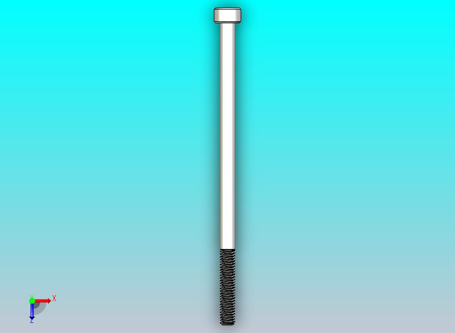 M4 x 0 7mm螺纹80mm长内六角螺钉.IGS