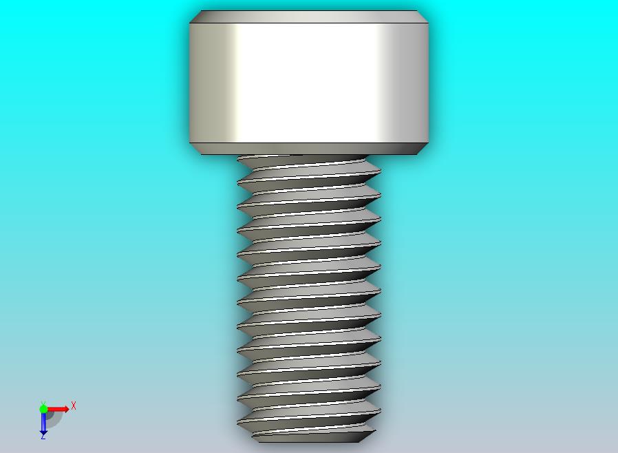 M6 x 1mm螺纹12mm长内六角螺钉.x_t