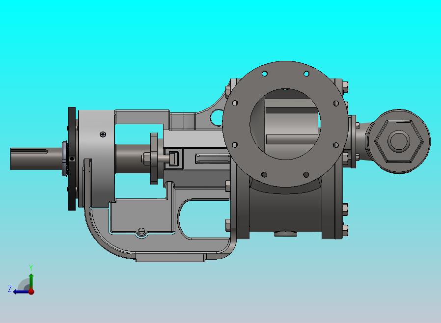6X6内啮合齿轮泵3D数模图纸 Solidworks设计