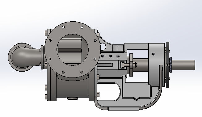 6X6内啮合齿轮泵3D数模图纸 Solidworks设计