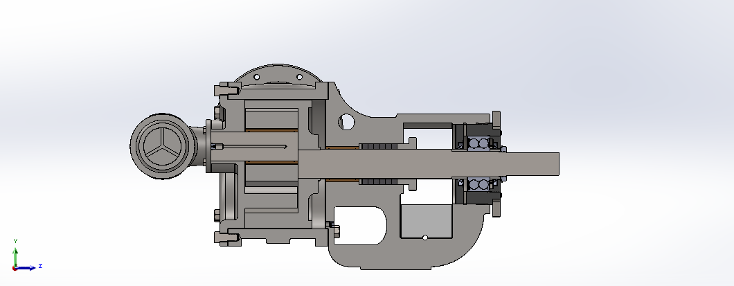 6X6内啮合齿轮泵3D数模图纸 Solidworks设计