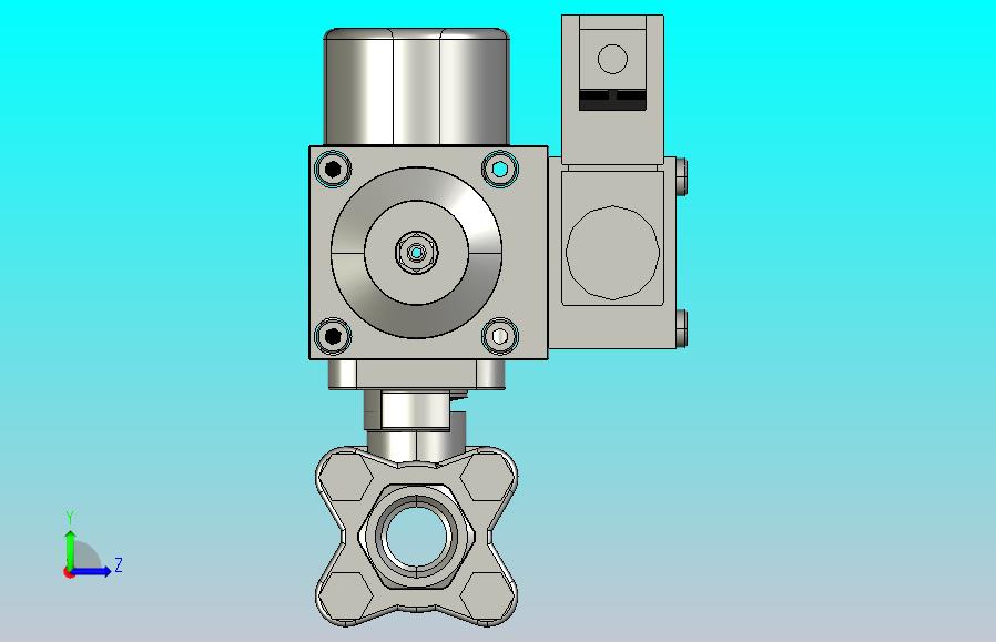 使用3pc 2025N不锈钢球阀和Max-Air MT04双作用气动致动器和SV61电磁阀的Max-Air致动组件