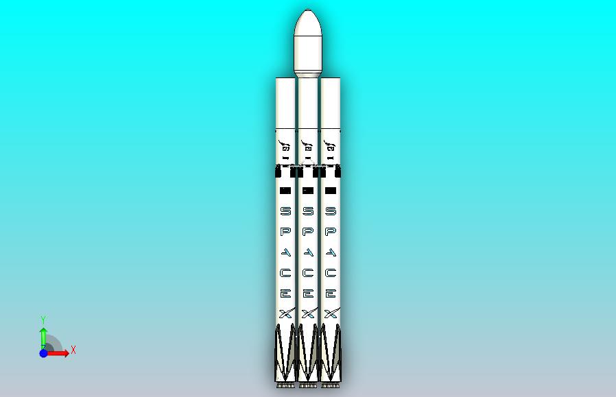 太空探索技术公司-猎鹰重型太空火箭