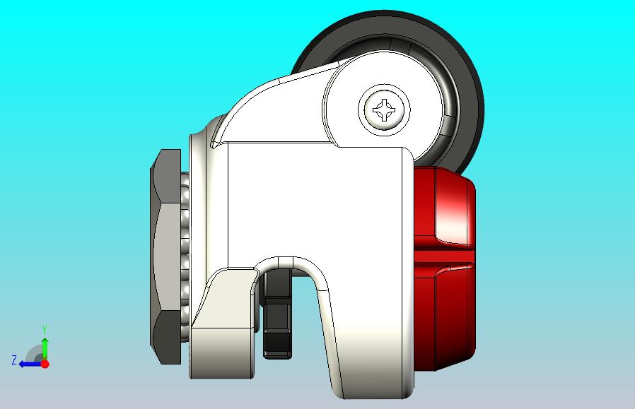 旋转车轮d50mm，带锁定功能，承重300 kg