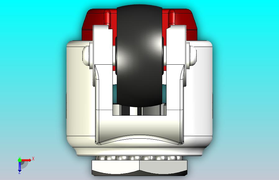 旋转车轮d50mm，带锁定功能，承重300 kg