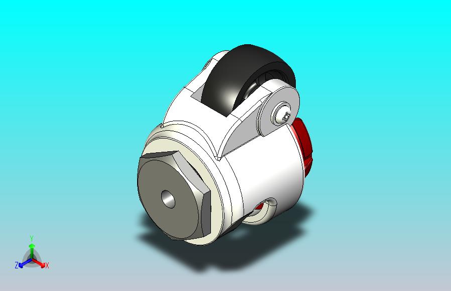 旋转车轮d50mm，带锁定功能，承重300 kg