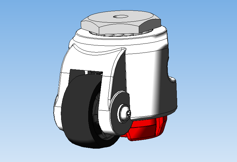 旋转车轮d50mm，带锁定功能，承重300 kg