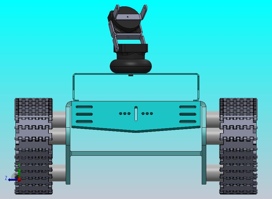 履带车简易结构3D图纸 Solidworks设计