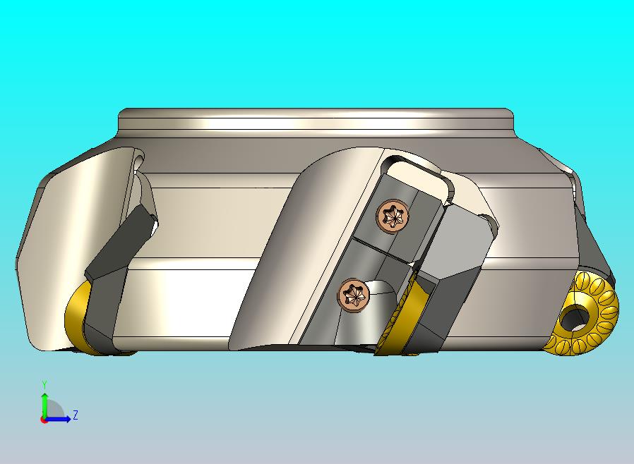 平面铣削用的面铣刀3D图纸 IGS格式