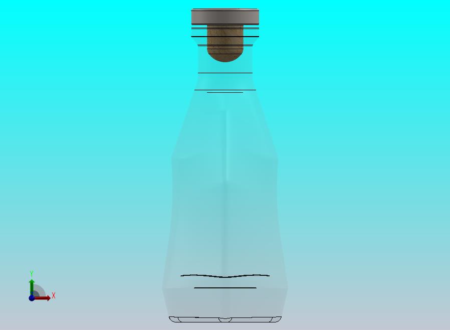 高端酒瓶模型