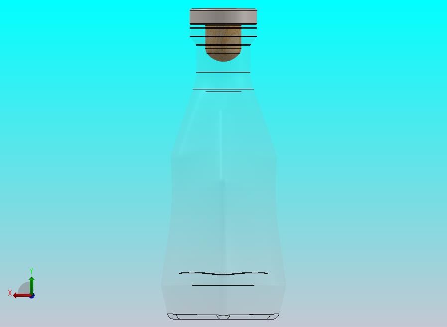 高端酒瓶模型