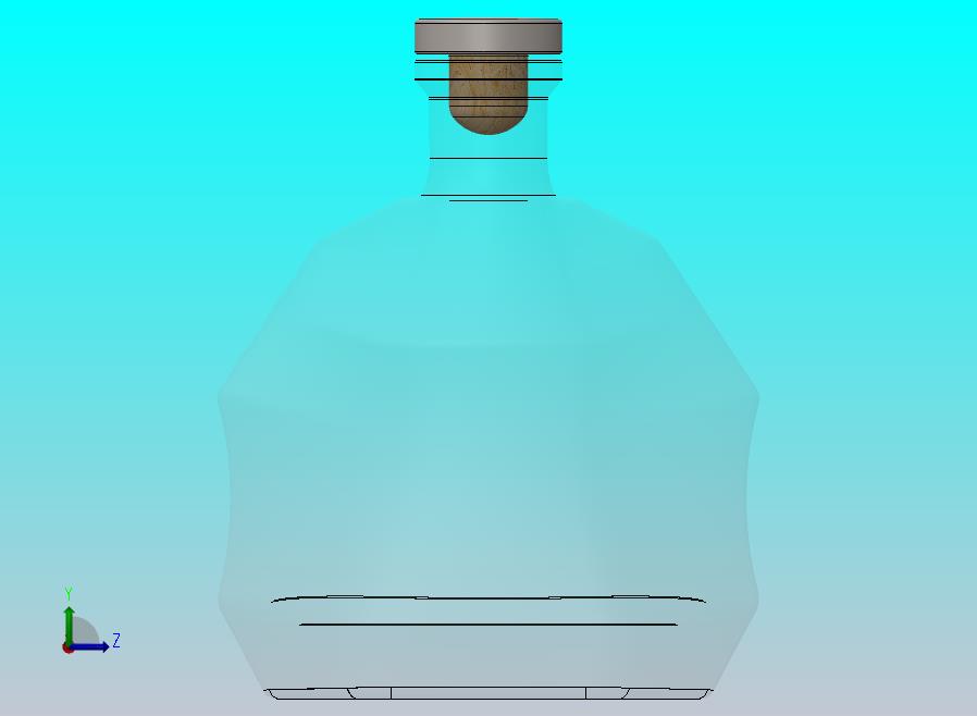 高端酒瓶模型