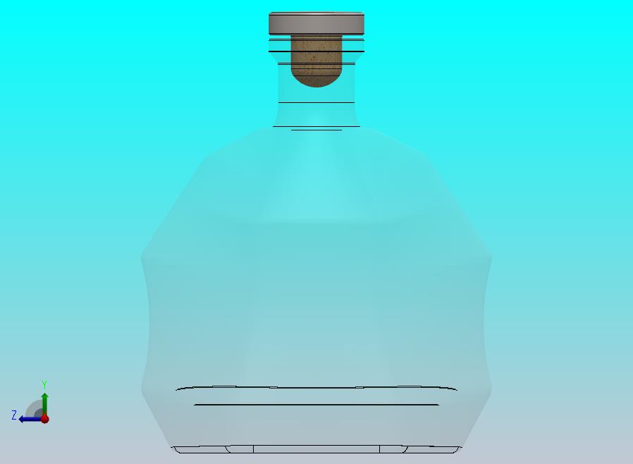 高端酒瓶模型
