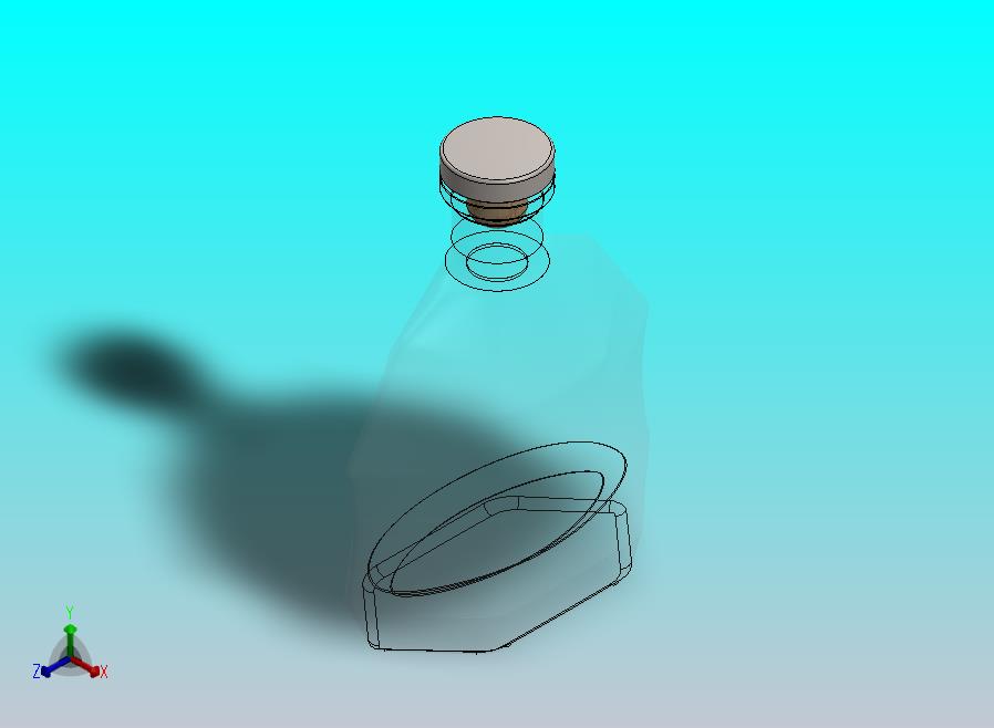 高端酒瓶模型