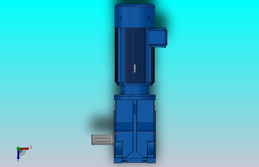 K77底脚轴伸式安装螺旋锥齿轮减速机K77-YBE0.75-6P-135.28-M1-0°-A