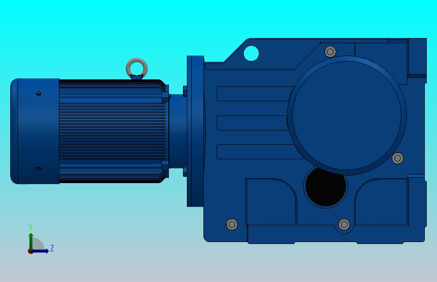 K87底脚轴伸式安装螺旋锥齿轮减速机K87-YV0.37-6P-174.99-M1-0°-A