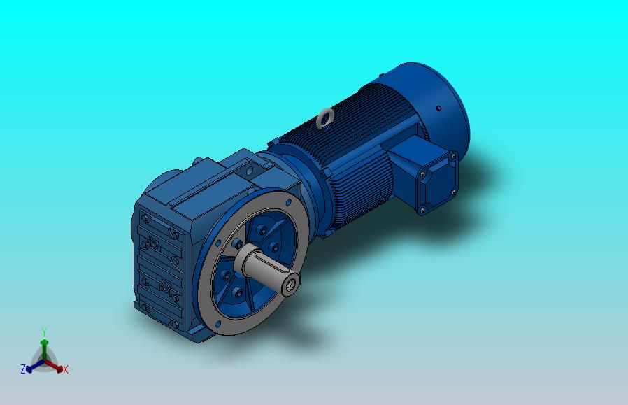KF77法兰轴伸式安装螺旋锥齿轮减速机KF77-YV1.5-6P-88.97-M1-0°-A