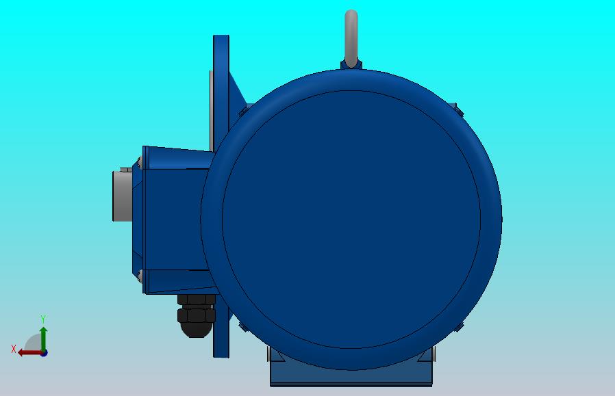 KF97法兰轴伸式安装螺旋锥齿轮减速机KF97-YV30-4P-22.37-M1-0°-A
