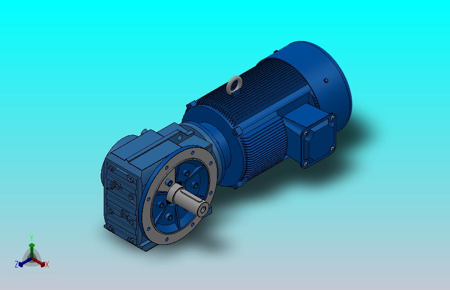 KF97法兰轴伸式安装螺旋锥齿轮减速机KF97-YV30-4P-22.37-M1-0°-A
