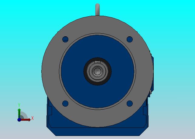 RF27法兰轴伸式安装斜齿轮减速机RF27-Y0.25-4P-71-M1-0°-Φ140
