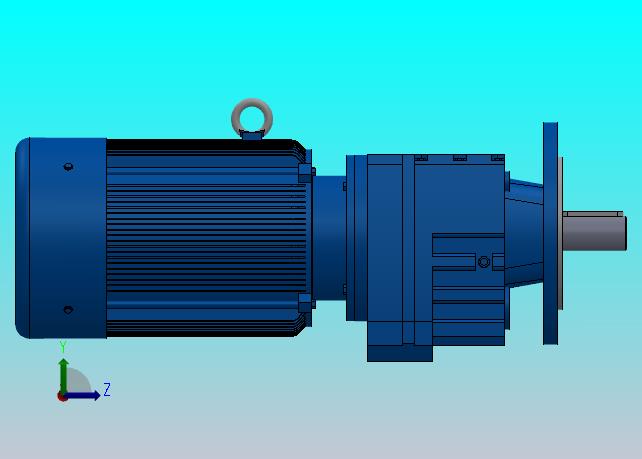RF27法兰轴伸式安装斜齿轮减速机RF27-Y0.25-4P-71-M1-0°-Φ140