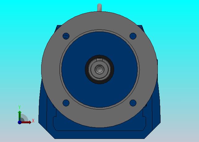 RF37法兰轴伸式安装斜齿轮减速机RF37-Y0.25-4P-71-M1-0°-Φ160