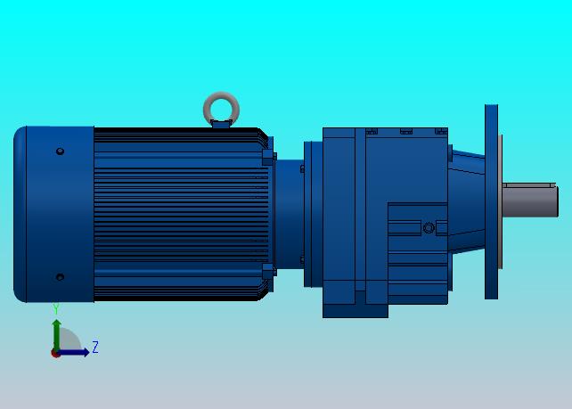 RF37法兰轴伸式安装斜齿轮减速机RF37-Y0.25-4P-71-M1-0°-Φ160