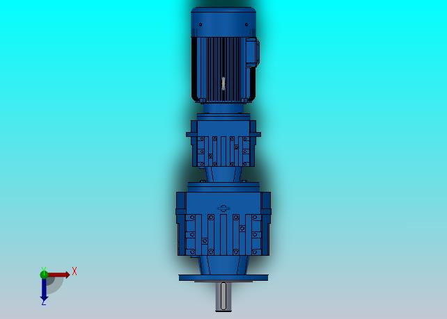 RF67R37法兰轴伸式组合型斜齿轮减速机RF67R37-Y0.37-4P-71-M1-0°-Φ200