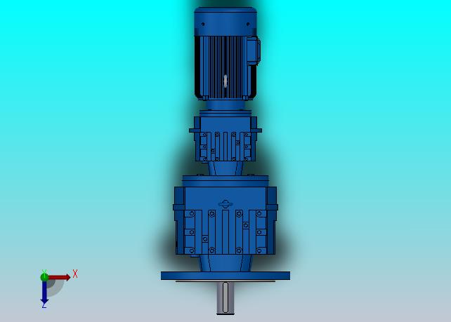 RF77R37法兰轴伸式组合型斜齿轮减速机RF77R37-Y0.25-4P-71-M1-0°-Φ300