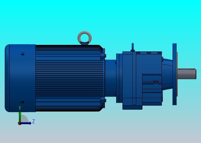 RF77法兰轴伸式安装斜齿轮减速机RF77-Y7.5-4P-132M-M1-0°-Φ250