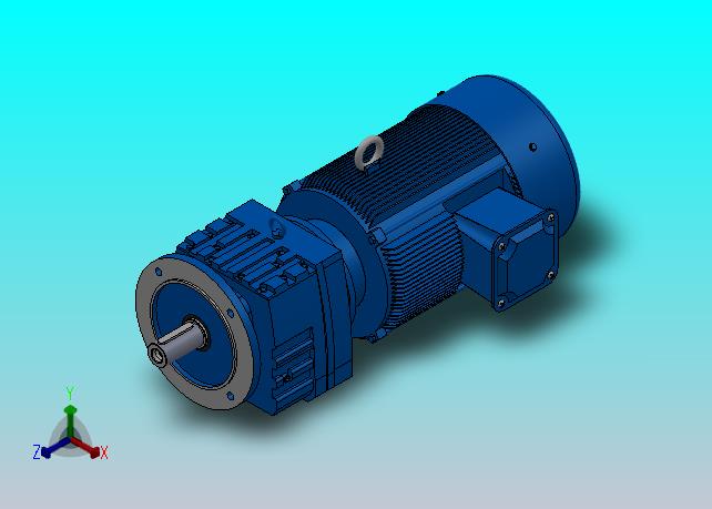 RF77法兰轴伸式安装斜齿轮减速机RF77-Y7.5-4P-132M-M1-0°-Φ250