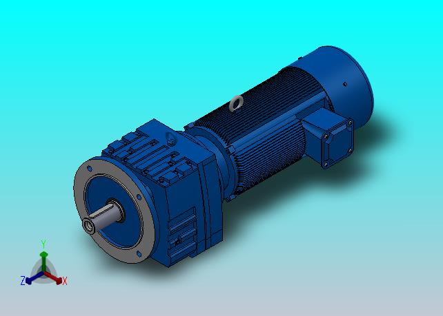 RF77法兰轴伸式安装斜齿轮减速机RF77-YVB1.5-4P-90L-M1-0°-Φ250
